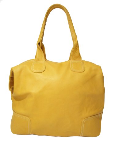 Sofia Calfskin Leather Handbag Shoulder Satchel Bag Made in Italy by Aldo Lorenzi