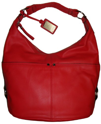 Tignanello Women’s Polished Pockets Hobo, Tomato