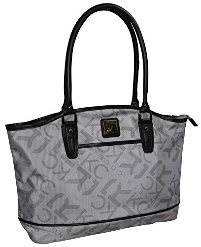 Kenneth Cole Reaction Women’s Business Tote Bag With Padded Compartment For Ipad/Small Notebook – Silver Grey