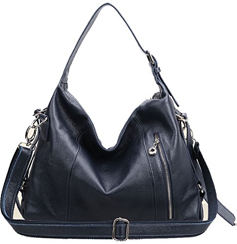 Heshe Fashion Women Ladies Genuine Leather Tote Shoulder Bag Cross Body Satchel Top-handle Multifunction Handbag Hot Sell