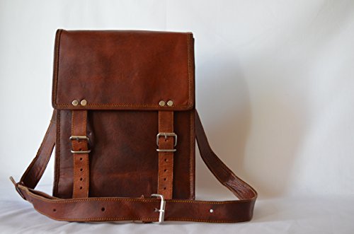 Komal’s Passion leather 11 Inch Handmade Standing Ipad Leather Messenger Satchel Bag