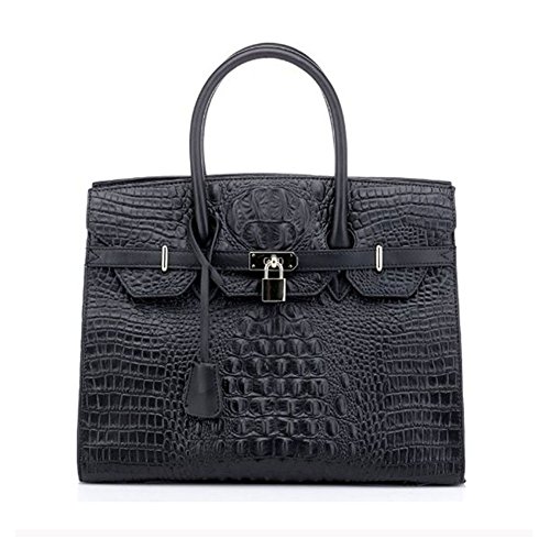 Kattee Designer Crocodile Embossed Genuine Leather Handbag