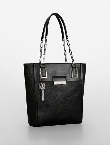 Calvin Klein Valerie Magazine Chain Tote Handbag