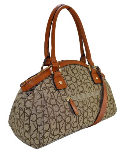 Calvin Klein Hudson Jacquard Satchel Handbag