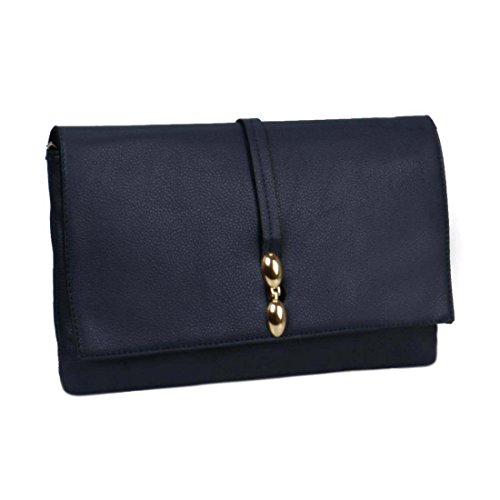 BMC Womens Fashionable Faux Leather Large Envelope Style Statement Clutch