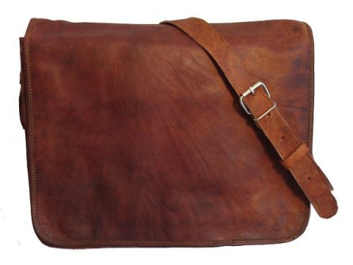 Gusti Leder nature Genuine Leather Satchel Messenger Shoulder Cross-Body Smart Casual Office Uni Vintage Laptop Bag Unisex Brown U3