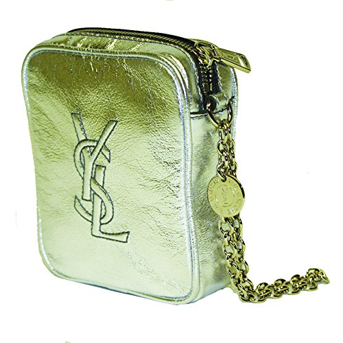 YSL Belle du Jour Metallic Silver Wristlet