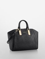 Calvin Klein Scarlett Black Saffiano Leather Bag