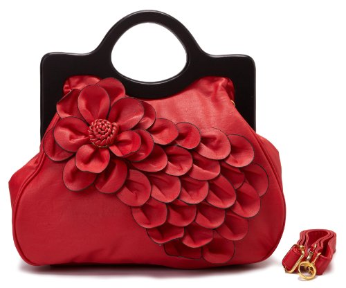 Scarleton Rose Wood Handle Handbag H1208