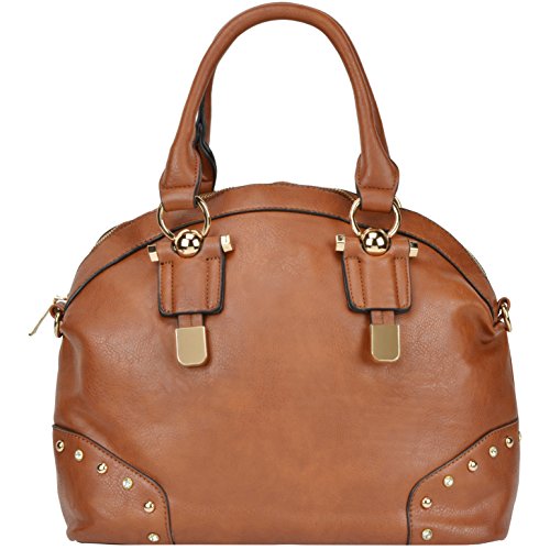 MG Collection NIKKI Top Handle Rhinestones Studded Doctor Style Handbag