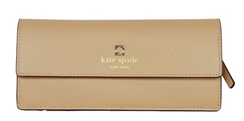 Kate Spade New York Amelia Leather Silm Snap Wallet in Natural