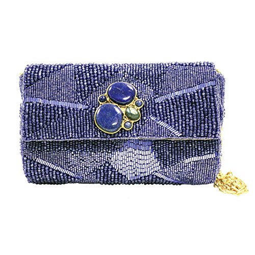 Mary Frances Denim Blue Handbag