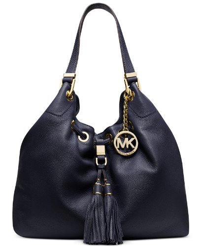 NEW AUTHENTIC MICHAEL KORS LARGE DRAWSTRING SHOULDER TOTE (Navy)