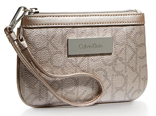 Calvin Klein Jordan Lena Wristlet Clutch Purse Handbag (Champagne)