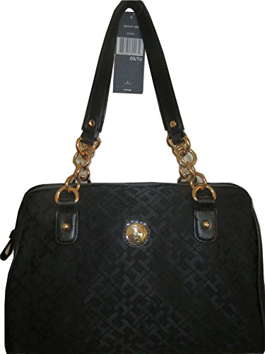 Tommy Hilfiger Handbag Box Bag Canvas Black Large