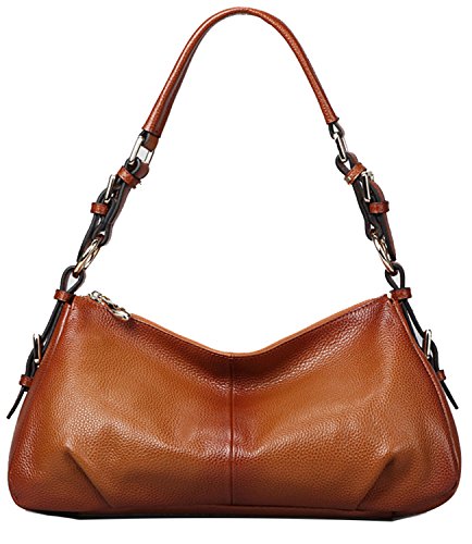 Heshe Cowhide Top Layer Soft Leather Vintage Top-handle Single Shoulder Dating Handbag