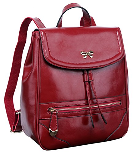 Heshe 2014 New Fashion Genuine Leather Ladies Drawstring Backpack/purse Handbag Shoulder Bag