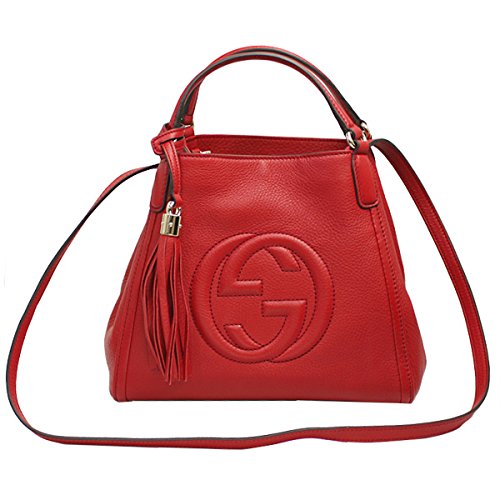 Gucci Women’s Soho Mini Red Soft Leather Hand/Shoulder Bag 336751 A7mog