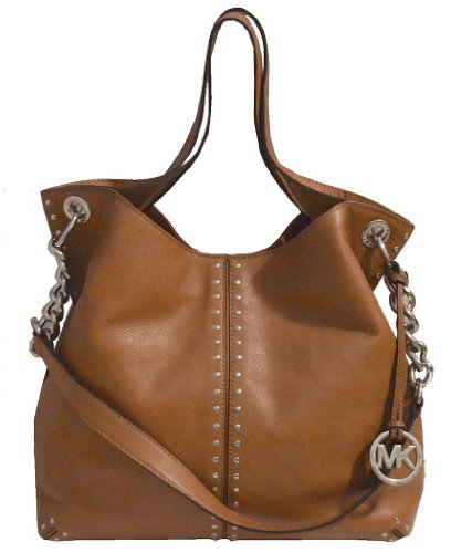Michael Kors Luggage Leather Astor Large Chain Satchel Tote Bag Handbag