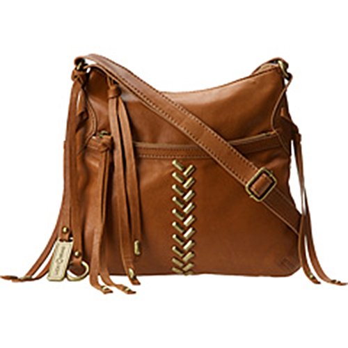 Lucky Brand Charlotte Leather Shoulder/Cross-Body Style Purse – Style LB1463 in Cognac