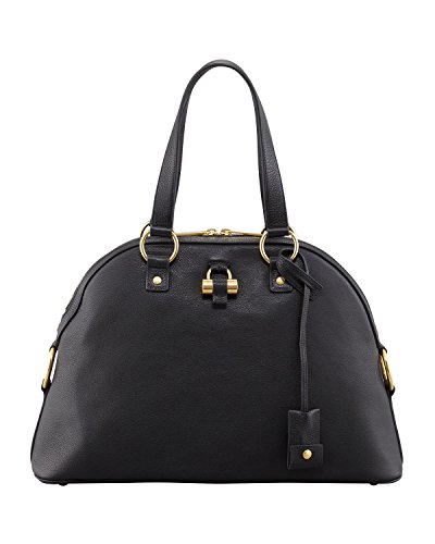 Yves Saint Laurent YSL Muse Medium Black Leather Handbag 368224