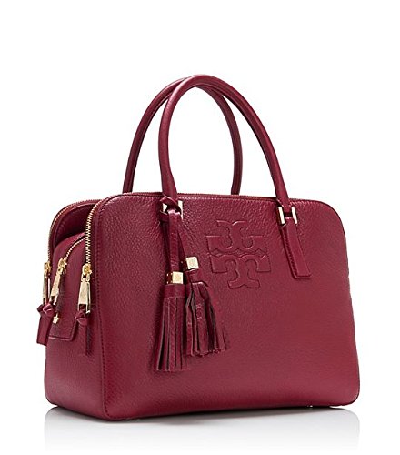 Tory Burch Satchel Women Thea Triple Zip Leather Top Handle Handbag Leather Cabernet Color