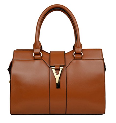 SAIERLONG Women’s Cross Body Bag Handbag Tote Cow Leather – Zipper & Hasp Cotton lining dacron lining
