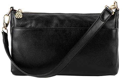 Heshe 2014 New Genuine Leather Fahion Shoulder Crossbody Bag Satchel Purse Zipper Closure Multi-function Handbag for Women
