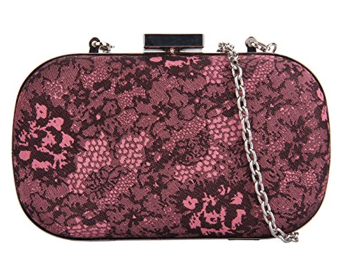 Grace Angel Women’s Hard Box Prom Evening Bag clutch Purse Cocktail Party Handbag GA5707-1S Pink