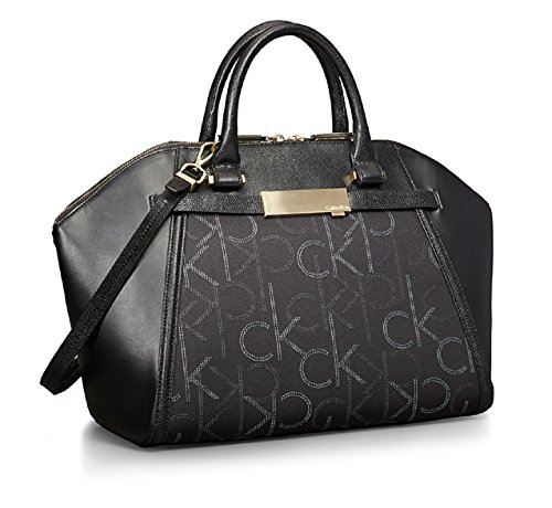 Calvin Klein Addie Dome Satchel Bag Handbag (Black)