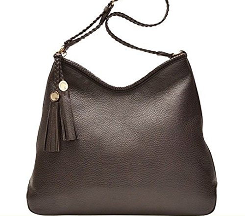 Gucci Marrakech Brown Leather Braided Tassel Shoulder Bag