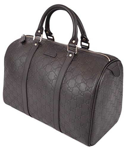 GUCCI 265697 Women’s Brown Leather GG Guccissima Boston Handbag O/S