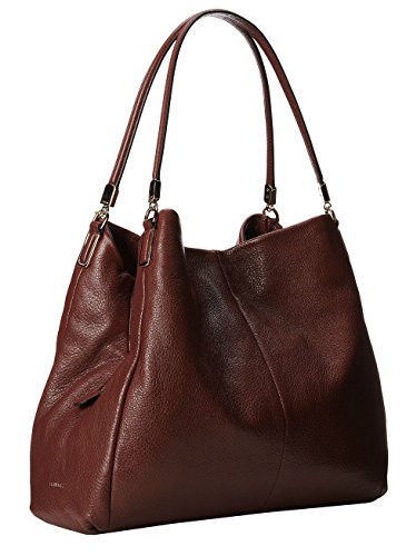 Coach Madison Phoebe Small Leather Shoulder Bag in Red Brick / Gold