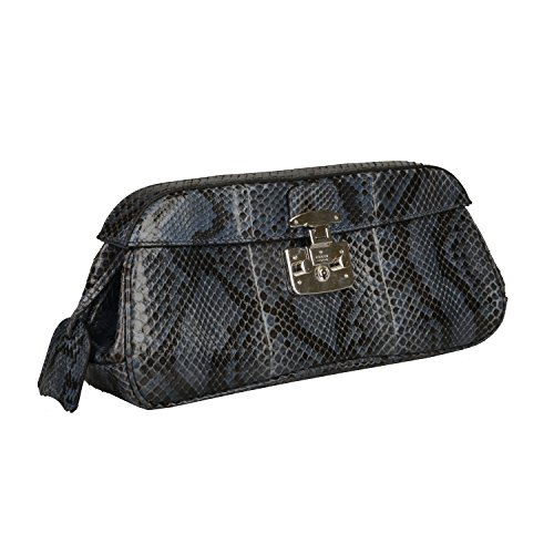 Gucci Women’s Caspian Blue Python Skin Clutch Handbag Bag