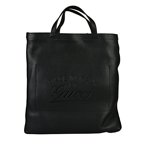 Gucci Unisex Black 100% Leather Tote Handbag Bag