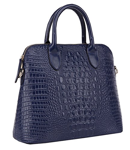 Heshe 2015 New Office Lady Genuine Leather Luxury Fashion Crocodile Tote Top Handle Crossbody Shoulder Satchel Purse Women’s Handbag