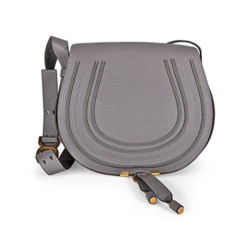 Chloe Marcie Medium Saddle Bag – Cashmere Grey