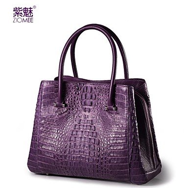 Ziomee Western Stylish Luxury crocodile Totes Bag Evening Bag,Other Leather Type,Purple