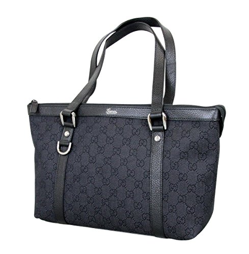 Gucci Abbey Black Denim Tote Handbag Purse Ladies Bag 268640