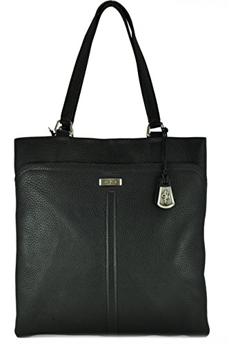 Cole Haan Women’s Marcy Market Tote Village II Leather Bag, Black, One Size