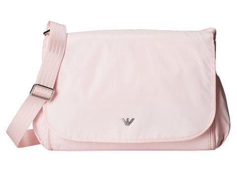 Armani Junior Diaper Bag – Bottle Holder and Changing Pad Included – Pink