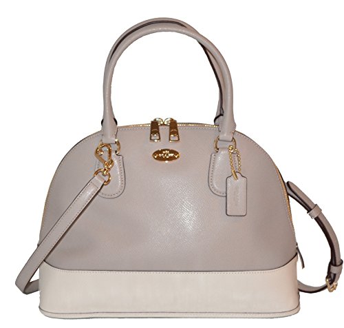 Coach Crossgrain Cora Domed Satchel – Grey Birch/chalk Coach Crossgrain Cora Domed Satchel – Grey Birch/chalk