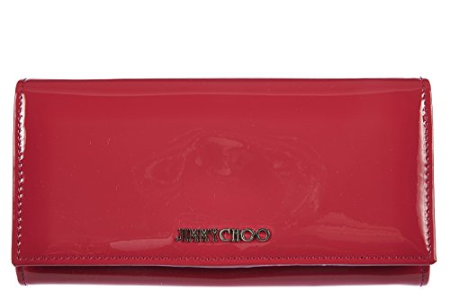 Jimmy Choo women’s wallet leather coin case holder purse card bifold peppermint red