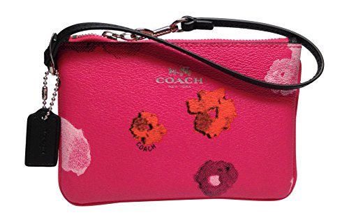 Coach Pink Floral Print Small Wristlet F53130