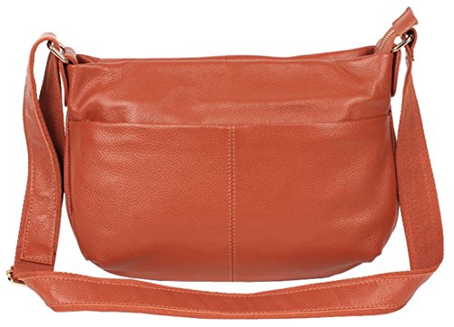 Heshe Fashion Women’s New Genuine Leather Cross Body Single Shoulder Satchel Handbag Purse Bag for Ladies