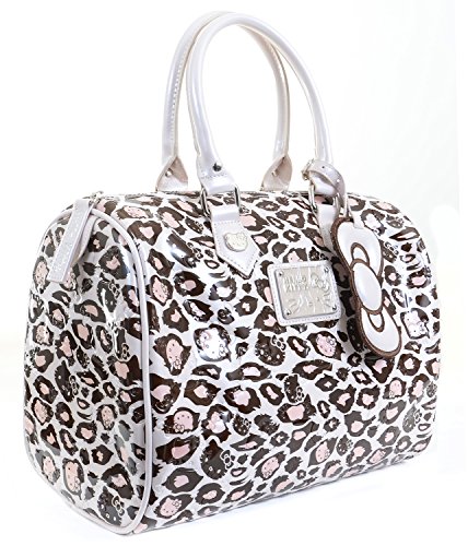 Loungefly Hello Kitty Muave Leopard Embossed Duffle Handbag Oversized Purse Loungefly Hello Kitty Muave Leopard Embossed Duffle Handbag Oversized Purse