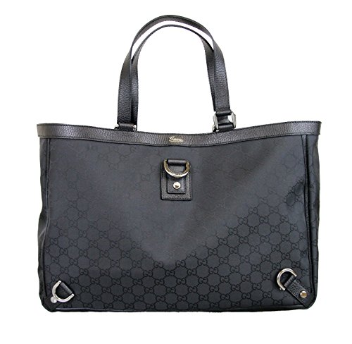 Gucci Nylon Black Abbey Tote Handbag Shoulder Bag 293580