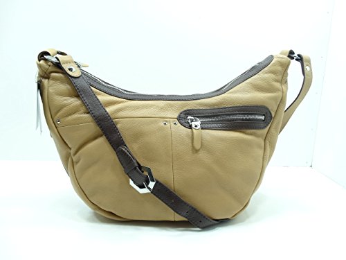 Oryany Emmy Pebbled Leather Hobo Bag Sand-Multi Color