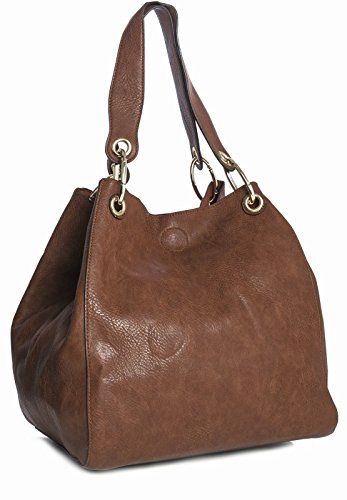 Big Handbag Shop Two in One Womens Bucket Style Large Shoulder Tote Bag