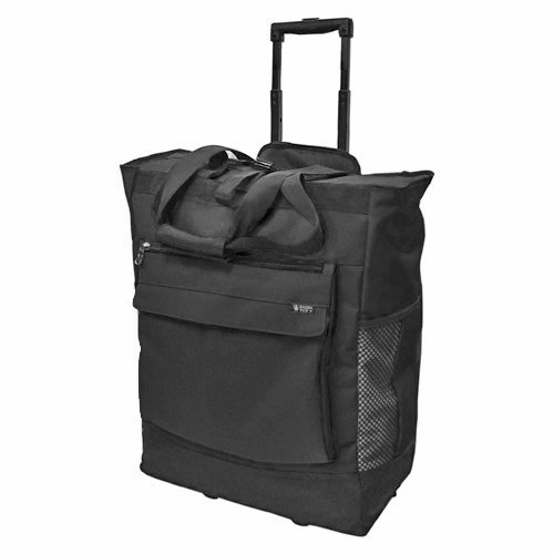 Western Pack Rolling Shopping Tote Bag (Black)